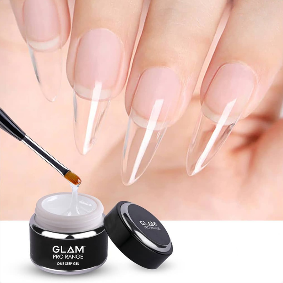 GLAM One Step Clear Gel, Nail Extension Gel