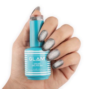 Broken diamond cat eye gel polish