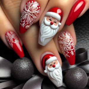 Santa clause nail image