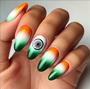 Indian Flan gradient nail art